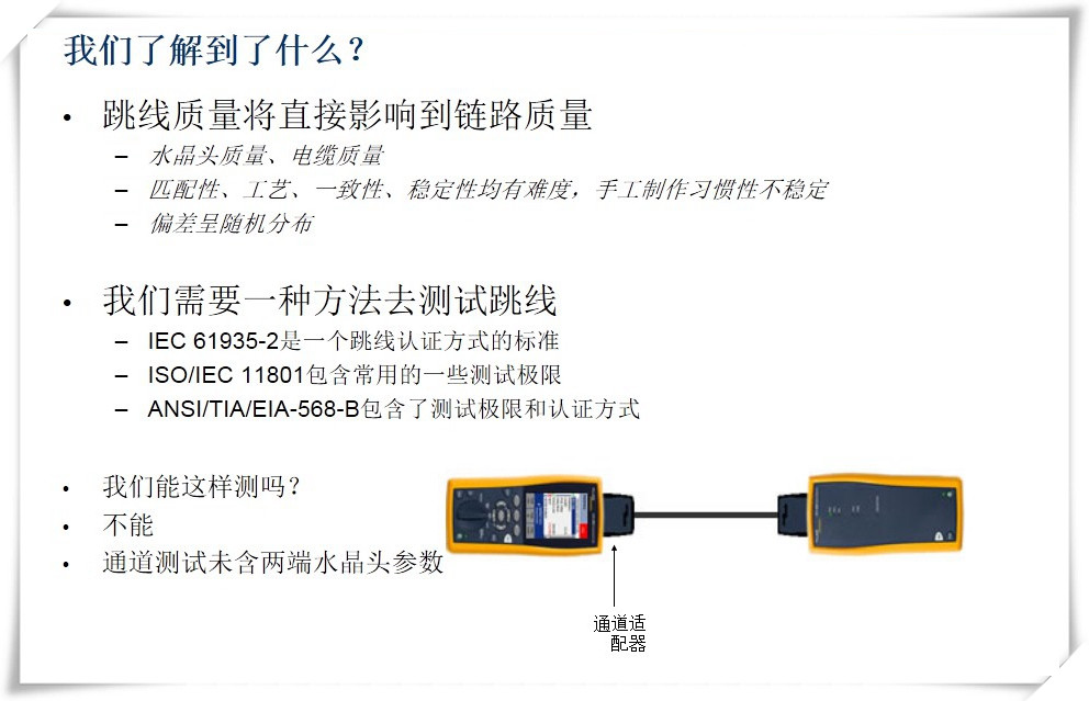 我們了解到了什么？ 跳線質(zhì)量將影響到鏈路質(zhì)量圖